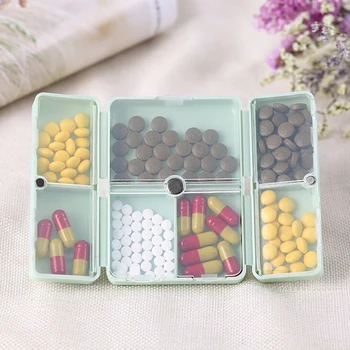 7 Dní Týždenne Pilulku Box Skladacia Cestovná Medicína Držiteľ Pilulku Box Ukladacieho Priestoru Tabletu Prípade Kontajner Dávkovač Organizátor 4 Farby