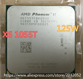 AMD X6 1055T CPU Procesor Six-Core 2.8 Ghz/3M /125W Socket AM3 CPU Desktop (pracovná Doprava Zadarmo)