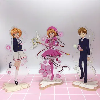 Anime Cardcaptor Sakura Akrylový Stojan Model Hračky Sakura Akcie Obrázok Prívesok hračka 15 cm dvakrát strane darček