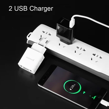 Powstro 2 USB Sieťovej Nabíjačky 2.2 Univerzálny Digitálny Displej Telefónu Nabíjačku Cestovné Stenu Adaptér nabíjačky pre iPhone Samsung Xiao