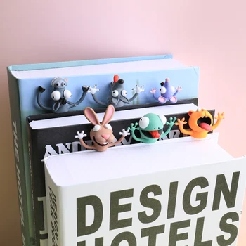 Kreatívne 3D Stereo Záložky pre Knihy, Karikatúra Roztomilý Zvierat Dizajn Záložku pre Deti Papiernictvo Dodávky PVC Záložku Stránky, Označiť