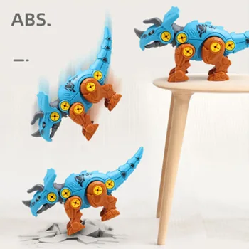 4pc demontáž montáž hračka dinosaur nastavovacia skrutka matica zmes montáž dinosaura model vzdelávacie hračka pre deti, deti darček