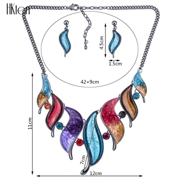 MS1504322 Módne Šperky Stanovuje Vysoká Kvalita 4 Farby Náhrdelníky Sady Pre Ženy Šperky Živice Jedinečný leaf Design Dary