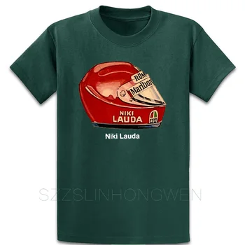 Niki Lauda Prilba T Shirt Priedušná Voľné Prispôsobené Slim O-Krku Trend Letné Štýl Tričko Krátky Rukáv