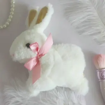 Japonsko Lolita Roztomilý králik plyšové taška anime Bunny kovových pásov crossbody mince tašky na dieťa dievča Školy darček hračky pre priateľku