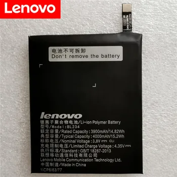 Nové, Originál od spoločnosti Lenovo P70 Batérie BL234 4000mAh li-ion záložné Batérie pre Lenovo P70 P70t P70-T Smartphone