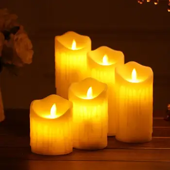 LED Simulovať Flameless Elektrické Sviečky,LED Tealight pre Domáce Svadobné Dekor Teplé Žlté Svetlo