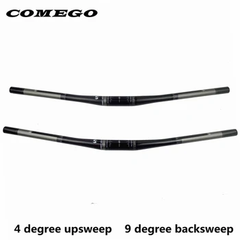 Comego full carbon fiber požičovňa riadítka mtb bar cyklistické doplnky, ploché 31.8*690/720mm 4 upsweep 9backsweep