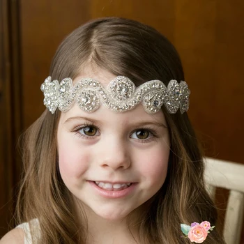 Princezná drahokamu čelenky nevesta kvet hairband Crystal Čelenky Krst hlavový most Krst hlavu kapely