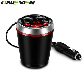 Onever 3 v 1, Bluetooth, FM Vysielač Auto Hudba MP3 Prehrávač handsfree Súprava do Auta Držiak Cigaretový Zapaľovač 2 USB Napájanie