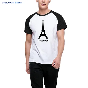 2020 Milujem Londýn T shirt Eiffelova Veža Zábavné Dizajn a Módne Tričko Homme Bavlny, Mäkké Lumbálna Camiseta
