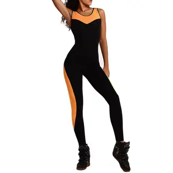2019 Ženy, Čierne Sexy Bez Rukávov Chudá Remienky Jumpsuit Ladies Backless Oka Patchwork Bodycon Playsuit Jumpsuit Jogy Nastaviť