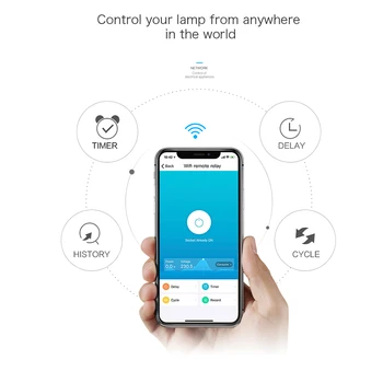 Geeklink Smart Home WiFi Prepínač PowerMonitor Prerušovačom Domotica DIY Časovač, Diaľkové Ovládanie pre Alexa Domovská stránka Google Prepínač Bezdrôtovej komunikácie