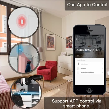 Zigbee Smart Bránou Hub Domácej Automatizácie Scény Bezpečnostný Alarm Kit PIR Dvere&Okna Teploty&Vlhkosť Senzor Inteligentný Život