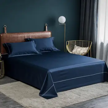 J0 Nové 3ks Luxusné egyptskej Bavlny Satin Výšivky prehoz cez posteľ biela,ružová,šedá,modrá Posteľ Bedsheet obliečka na Vankúš.