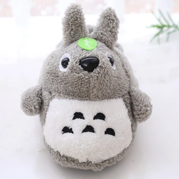 Zimné Ženy Domov Topánky Cartoon Totoro Papuče Non-Slip Chlpaté Krytý Pár Plyšové Teplé Dom Listov Unisex Útulný Fuzzy Flip Flop