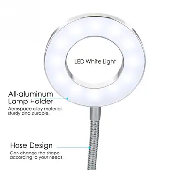 USB make-up, Tetovanie LED Lampa Krásy stolná Lampa so Svorkou pre Microblading Obočie/Očné linky Salon Nail Art LED Lampy a