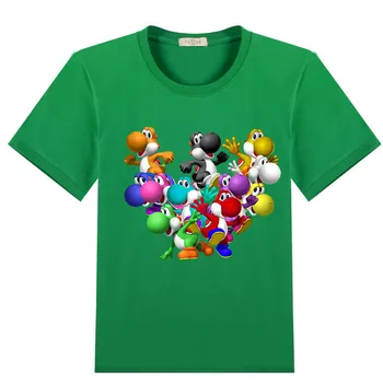 3-12T 2019 Nové Deti Cartoon 3D yoshi Tlačiť T-shirt Pre Chlapca T Shirt Dievčatá Oblečenie Detské Bavlnené Krátke Sleeve Tee Šaty, Topy