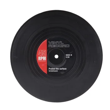 6 Ks/ sada Nových Príchode Domov Stôl Pohár Mat Tvorivé Dekor Kávu Piť Placemat Spinning Retro Vinyl CD nahrávku Nápoje Tácky