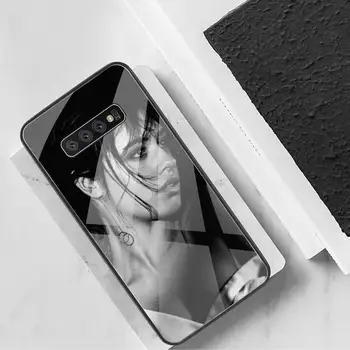 YJZFDYRM Camila Cabello Zákazník Telefón Prípade Tvrdeného Skla Pre Samsung S20 Plus S7 S8 S9 S10 Plus Poznámka 8 9 10 Plus