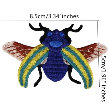 10Pieces Bee Motýľ, Výšivky, Tkaniny Škvrny Oblečenie Zdobené Odznaky Hmyzu Razba Nášivka Šitie Dodávky TH768