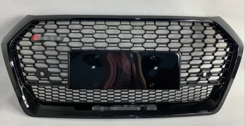 RSQ5 typ športové predné šesťhranné pletivo honeycomb kryt čierna mriežka pre Audi Q5 / SQ5 2018 2019 auto diely (bez loga)