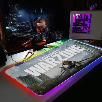 Call of Duty Anime Vlastné Veľké Gaming Mousepad RGB LED Podsvietený Mat Mause Koberec, Stôl Mat na CSGO