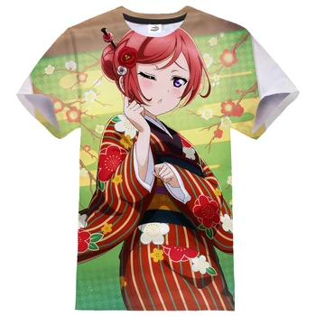 2020 Nové T-shirt Anime 3D Tlač Muži Ženy Bežné Cosplay Streetwear Kawaii Dievča Vzor Tričko Love Live Tričko Topy Tees Móda