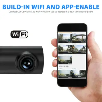 Mini WIFI Dash Cam APLIKÁCIE & Hlasové Ovládanie HD 1080P Auta DVR Kamera, videorekordér V Car DVR Nočné Videnie G-sensor
