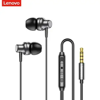 Lenovo QF730 Ťažké Subwoofer Stereo Earplug In-ear Stereo Káblové Slúchadlá 3,5 mm Mikrofón Náhlavnej súpravy pre xiao iPhone Samsung Redmi