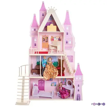 Bábika Domy PAREMO Letný Palác Barbie Ružový zafír s 16 kusy nábytku a textílií pre deti hračky pre deti, hry, nábytok pre bábiky bábiky domy, nábytok pre posteľ pre príslušenstvo