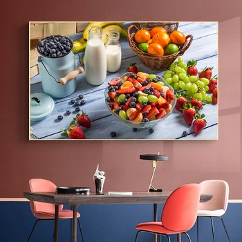 Ovocia a Zeleniny, Kuchyne Potravín Plátno na Maľovanie Cuadros Škandinávskych Plagáty a Vytlačí Wall Art Obraz Obývacia Izba Domova