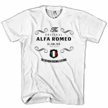Alfa Romeo Alfa Power Sport 1910 Biele pánske Tričko tričko Tričko Zľava 100 % Bavlna Tričko Pre Mužov