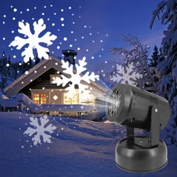 Vianočné LED Snowflake Svetlo Laserový Projektor Lampa Snehu Vianočné Rotujúce Premietacie Svetlo Vonkajšie Vnútorné Osvetlenie Garland
