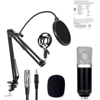 BM 800 700 Kondenzátorových Mikrofónov Profesionálne Káblové Mic Stand Mikro Súprava Pre PC Počítač, Notebook Štúdiová Nahrávka DJ KTV Karaoke