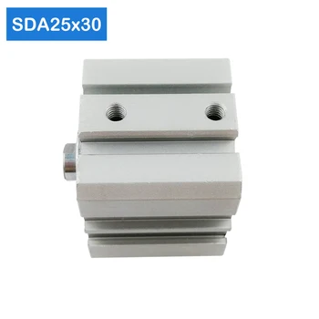 SDA25*30 25 mm Vŕtanie 30mm Zdvih Kompaktné Vzduchové Valce SDA25X30 Dual Action Vzduchu v Pneumatických Valcov