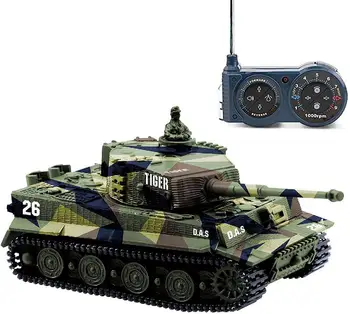 1:72 Mini Diaľkové Ovládanie Hračka Auto Príslušenstvo s Zvuk 360 Stupeň Retatable RC Obrnený Tank Boys Vianočný Darček Hračky
