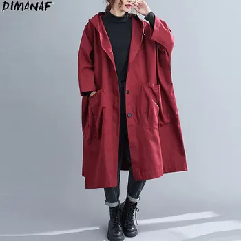 DIMANAF Plus Veľkosť Ženy Zimné Kabáty Pevné Nadrozmerná Dlho Základné Tenká Bunda Zákopy Srsti Dizajn Veľké Veľkosti Samice Nové 2020 vrchné oblečenie