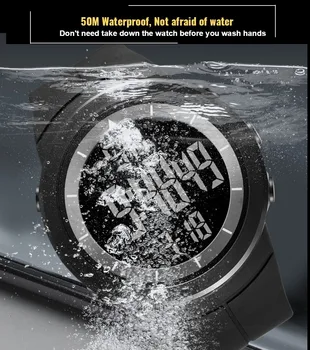 Nové 2019 OHSEN Značky Módnych LCD Digitálne Pánske Náramkové hodinky 50M Nepremokavé Športové Čierne Vojenské Ručné muž Hodiny relogio masculino