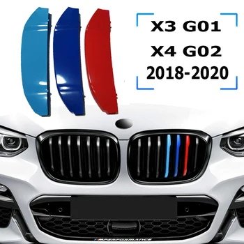 ZEMAR 3ks ABS Pre BMW X3 E83 F25 G01 X4 F26 G02 Auto Racing Mriežka Pásy Trim Clip M Napájanie Výkon Príslušenstvo 07-17 18-20