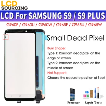 AMOLED Pre SAMSUNG Galaxy S9 LCD G960 G960F Displej Dotykový Displej Digitalizátorom. Montáž S9+ Plus G965F Nahradiť Malé Mŕtve Piexl