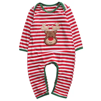 Novorodenca Batoľa, Dieťa, Chlapec, Dievča Vianočný Sob Romper Jumpsuit Kombinézu Vianočné Oblečenie Oblečenie 0-24M