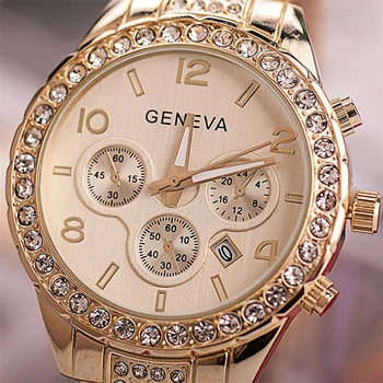 ŽENEVA luxusné hodinky žena reloj mujer relojes para mujer hodinky pre ženy, reloj feminino montre ženy hodinky zegarki damskie