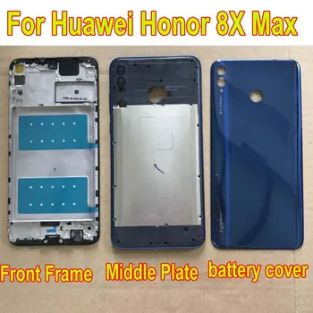 Originál Nové Modularitou Panelu Predný Rám Uprostred Dosky Bývanie Batérie, Dvere, Zadný Kryt Bývanie Zadné puzdro Pre Huawei Honor 8X Max