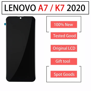 Kvalitné ORIGINÁLNE Lenovo A7 L19111 / K7 2020 LCD Displej Dotykový Snímač Digitalizátorom. Čierna Farba Pásku&Nástroj