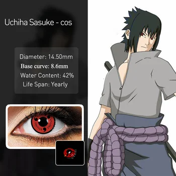 2 ks/Pár anime cosplay Šošovky Naruto Sharingan, kontaktné šošovky, Farebné Kontaktné Šošovky, Farebné šošovky oči UYAAI viacfarebná šošovky