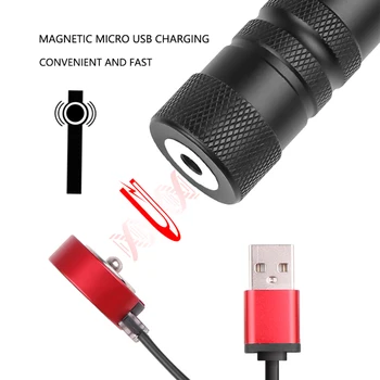 Magnetické USB Nabíjateľná Baterka Hlavy vpredu Pochodeň XHP50 LED Baterka na Hlavu Baterka s 12 objektív Vstavané 18650 Batérie