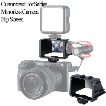 UURig Periskop Riešenie Selfie Pre Sony A6000 A6300 A6500 A72 A73 Canon EOS Panasonic GX85 Nikon Mirrorless Fotoaparátu Flip Obrazovke