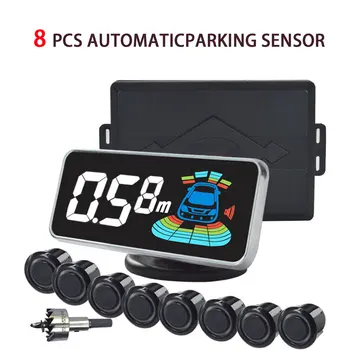 Auto Parktronic AutomaticParking Snímač s 8 Se nsors Zadnej strane Zálohy Parkovanie Monitor Detektor Systém LED Displej