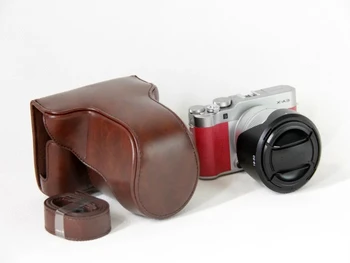 Retra Vintage Kožené Digitálny Fotoaparát Taška Prípade Fujifilm XA1 X-A1 XA2 XA3 XA10 XA5 XA20 16-50 mm Kryt s Popruh Vysokej Kvality